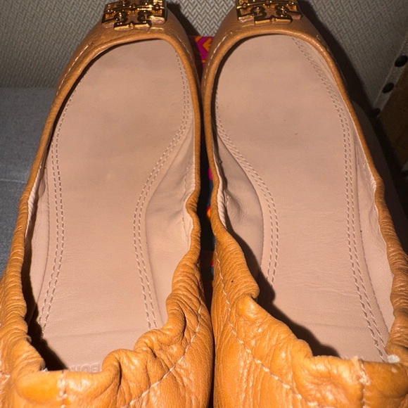 Tory Burch Tan Leather Ballet Melinda Flats - Picture 8 of 11